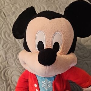 Disney Mickey Mouse Plush Toy 23" in Blue Snowflake Outfit